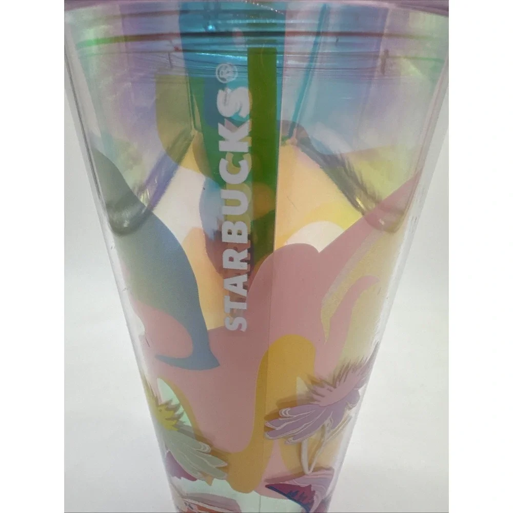 2024 Starbucks Summer Flower Field Straw Topper Venti 24 Oz Cold Cup Tumbler